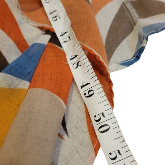 Slate & Willow V-Neck Scarf Hem Dress Women's XL Retro Feather #10121 Asymmetric - Picture 6 of 12